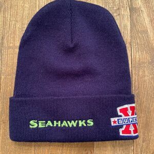 Seattle Seahawks Football NFL Super Bowl XL Beanie Cap Hat Men's One Size OS